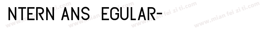InternSans Regular字体转换